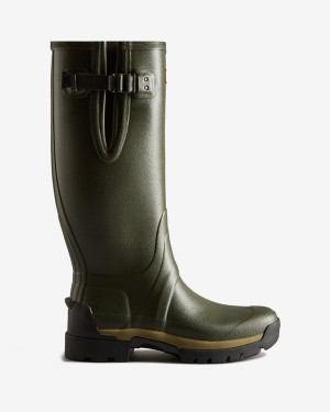 Botas Altas Hunter Balmoral Adjustable 3mm Neoprene Wellington Masculino Verde Oliva Escuro | 6829POEFY