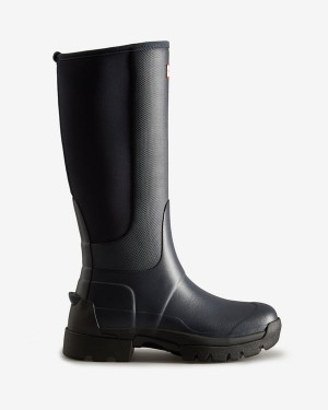 Botas Altas Hunter Balmoral Field Hybrid Tall Wellington Feminino Pretas | 0495KYDFT