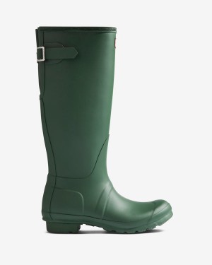 Botas Altas Hunter Original Tall Back Adjustable Wellington Feminino Verdes | 2398MXNSI