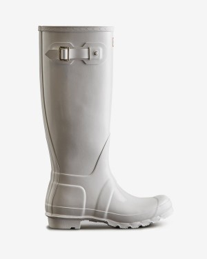 Botas Altas Hunter Original Tall Gloss Wellington Feminino Branco | 4319MNXAR