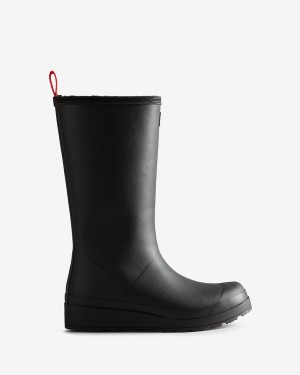 Botas Altas Hunter Play Shearling Insulated Tall Wellington Feminino Pretas | 2150CXJFS