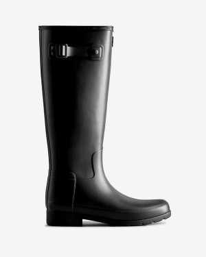 Botas Altas Hunter Refined Tall Wide Wellington Feminino Pretas | 2193BFVZN