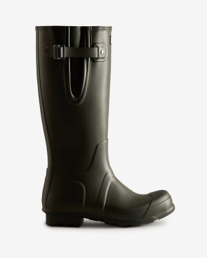 Botas Altas Hunter Tall Side Adjustable Wellington Masculino Verde Oliva Escuro | 6504OGKPH