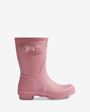 Botas Curtas Hunter Original Short Wellington Feminino Rosa | 3241BYPVW