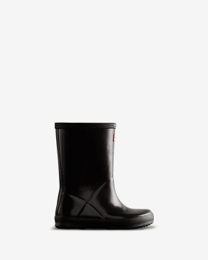 Botas Hunter Original Gloss Wellington Criança Pretas | 8104GINZF