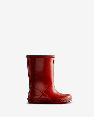 Botas Hunter Original Gloss Wellington Criança Vermelhas | 8139AKXRT