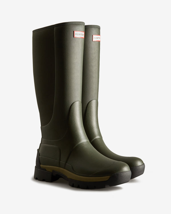 Botas Altas Hunter Balmoral Field Hybrid Tall Wellington Masculino Verdes | 1462WESBM