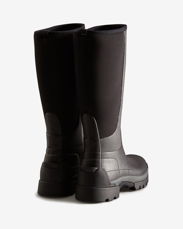 Botas Altas Hunter Balmoral Field Hybrid Tall Wellington Feminino Pretas | 0246HAGQJ