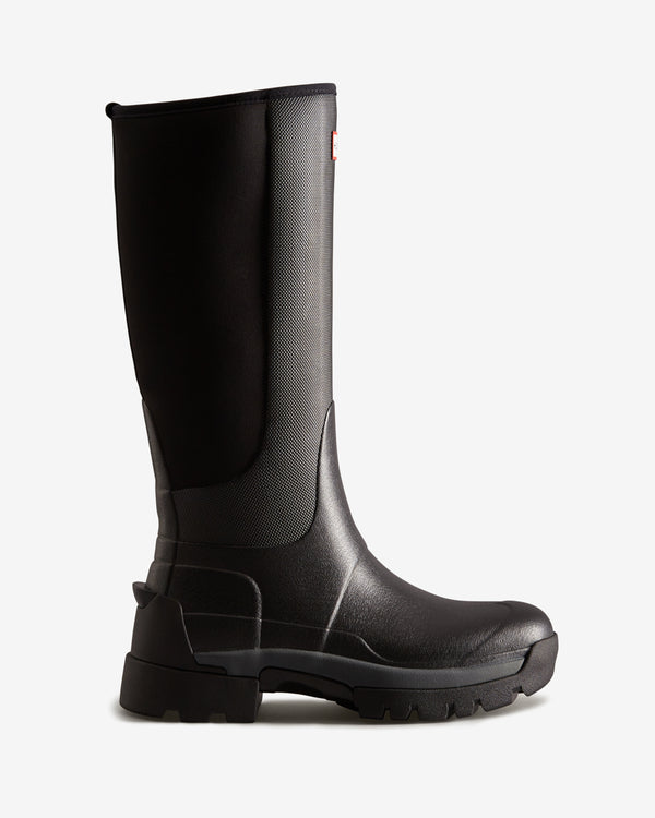 Botas Altas Hunter Balmoral Field Hybrid Tall Wellington Feminino Pretas | 0246HAGQJ