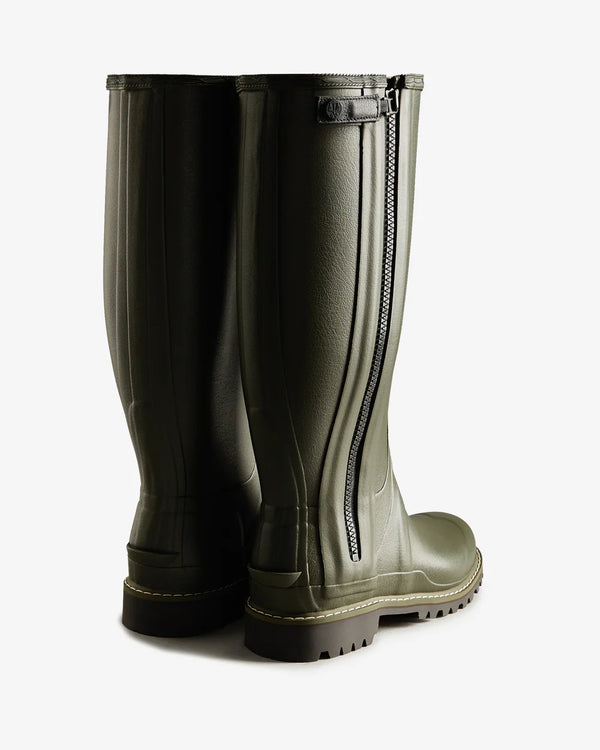 Botas Altas Hunter Balmoral Full Zip Commando Tall Wellington Masculino Verdes | 7423VMCJE