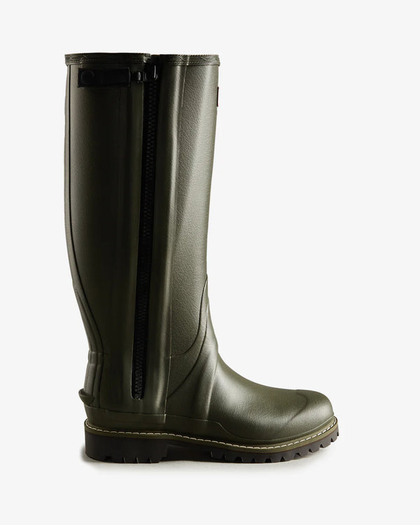 Botas Altas Hunter Balmoral Full Zip Commando Tall Wellington Masculino Verdes | 7423VMCJE