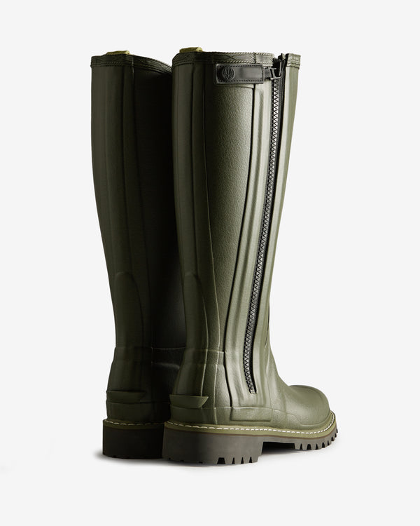 Botas Altas Hunter Balmoral Tall Full Zip Commando Sole Feminino Verdes | 5198NIXCD