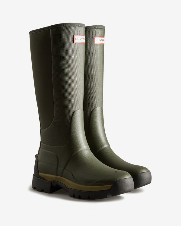 Botas Altas Hunter Balmoral Tall Neoprene Hybrid Feminino Verdes | 3045LQTBU