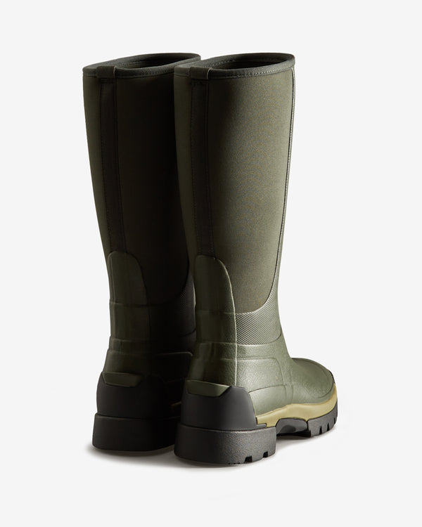 Botas Altas Hunter Balmoral Tall Neoprene Hybrid Feminino Verdes | 3045LQTBU