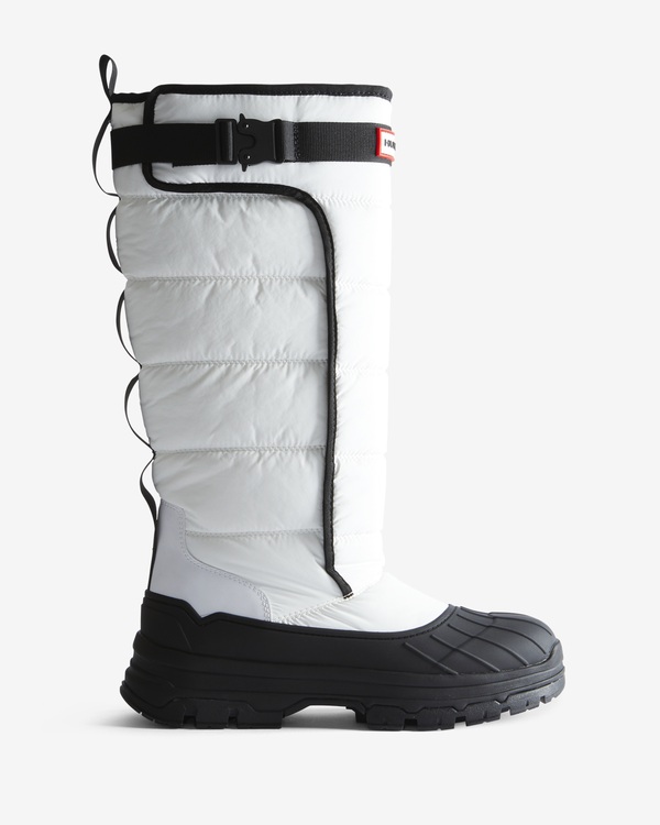 Botas Altas Hunter Intrepid Tall Buckle Snow Feminino Branco | 5178KCQRW