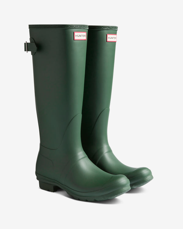 Botas Altas Hunter Original Tall Back Adjustable Wellington Feminino Verdes | 2398MXNSI