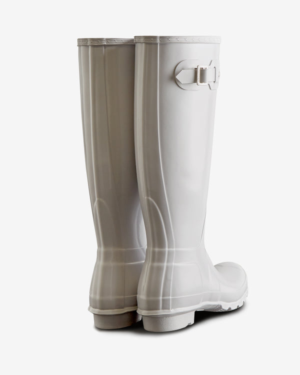 Botas Altas Hunter Original Tall Gloss Wellington Feminino Branco | 4319MNXAR