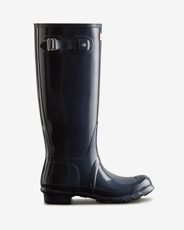 Botas Altas Hunter Original Tall Gloss Wellington Feminino Azul Marinho | 9420BODLN