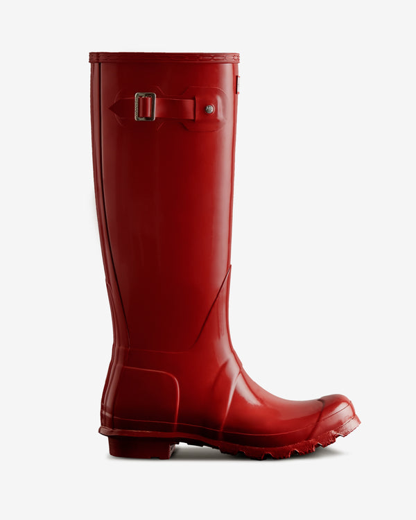 Botas Altas Hunter Original Tall Gloss Wellington Feminino Vermelhas | 2153JKNZH