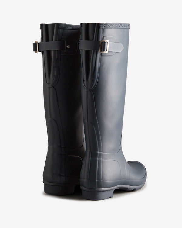 Botas Altas Hunter Tall Back Adjustable Wellington Feminino Azul Marinho | 2487MBAVW