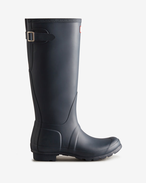 Botas Altas Hunter Tall Back Adjustable Wellington Feminino Azul Marinho | 2487MBAVW