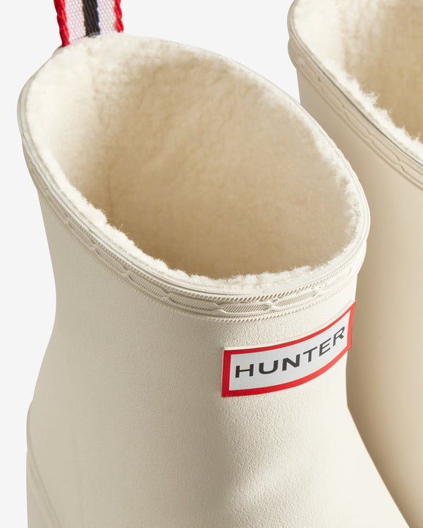 Botas Curtas Hunter Play Shearling Insulated Short Wellington Feminino Branco | 6034ORNMY