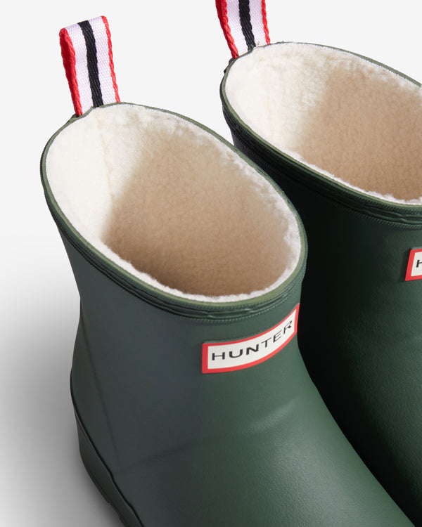 Botas Curtas Hunter Play Shearling Insulated Short Wellington Feminino Verdes | 5780WCYQG