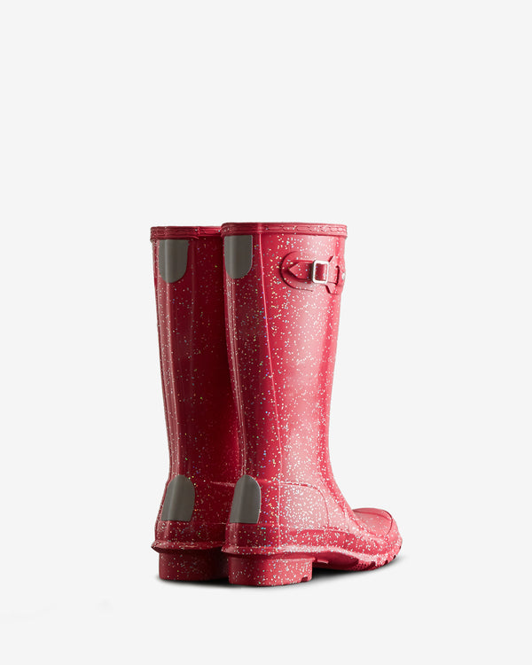 Botas Hunter Giant Glitter Wellington Criança Vermelhas | 8742VFTDO