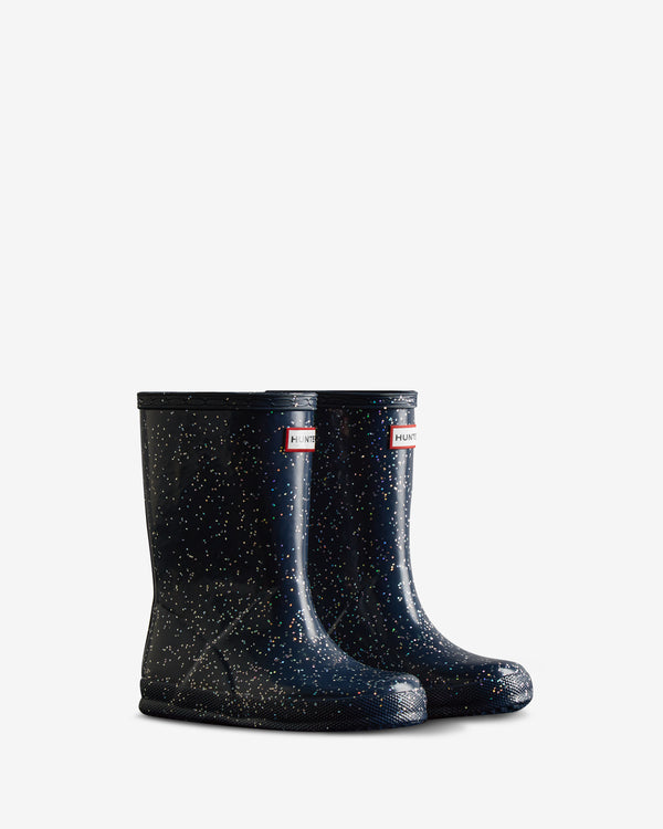 Botas Hunter Giant Glitter Wellington Criança Azuis | 7510TBLVR