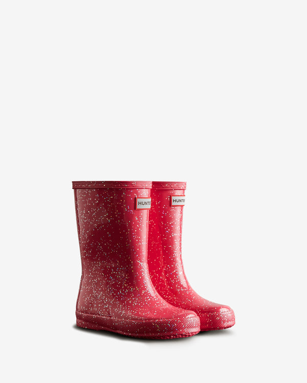 Botas Hunter Giant Glitter Wellington Criança Vermelhas | 0253UDVQA