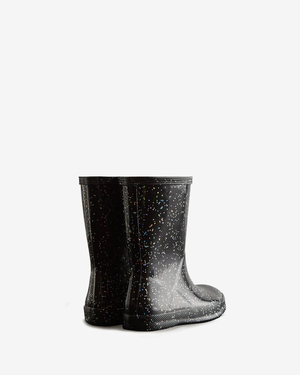 Botas Hunter Giant Glitter Wellington Criança Pretas | 1480SFQMC