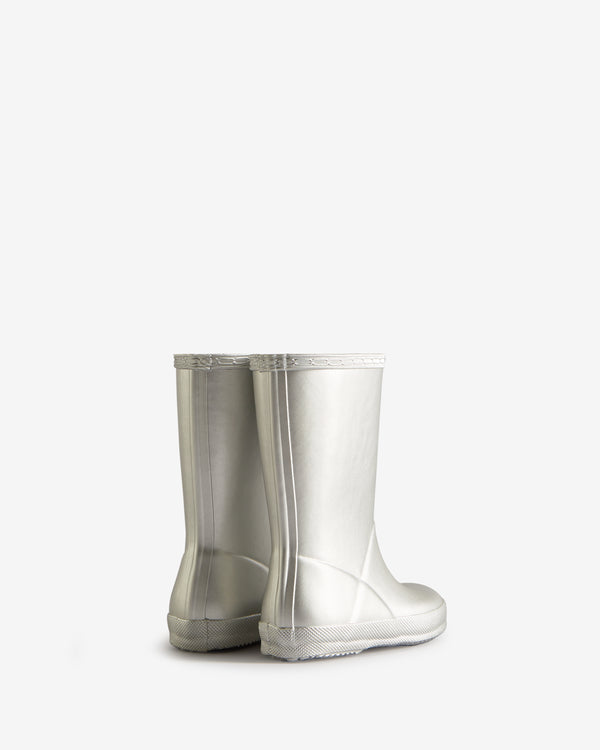 Botas Hunter Metallic Wellington Criança Prateadas | 1680BDMUE