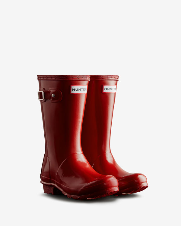 Botas Hunter Original Gloss Wellington Criança Vermelhas | 3489AZOPK