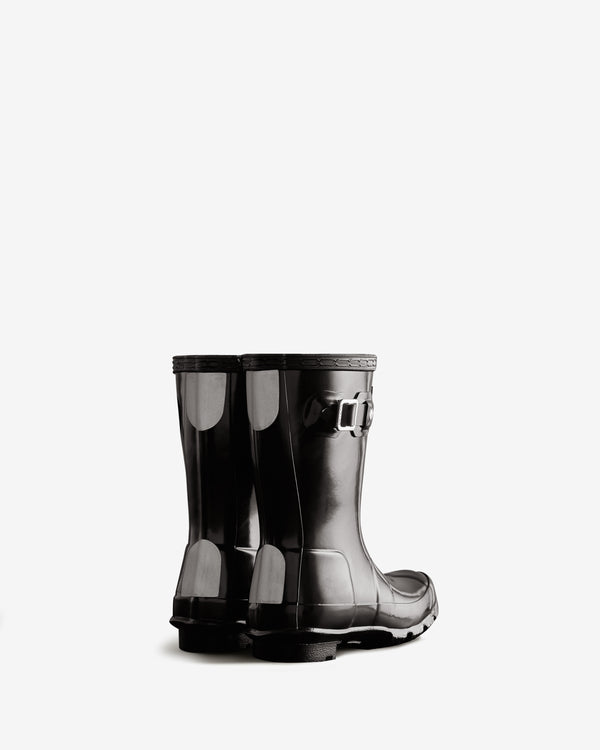 Botas Hunter Original Gloss Wellington Criança Pretas | 8495TJAEP