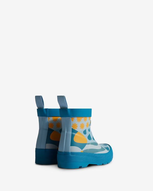 Botas Hunter Patchwork Weather Print Play Wellington Criança Turquesa | 8539QGHYI