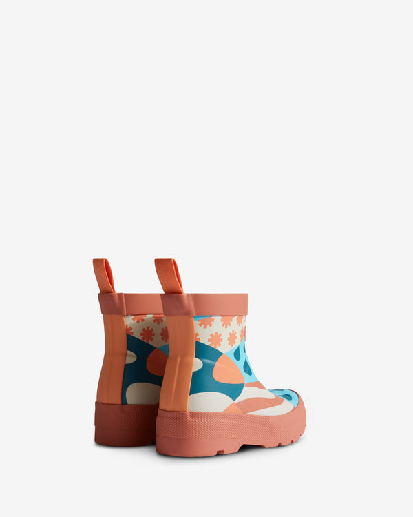 Botas Hunter Play Patchwork Weather Print Criança Coral | 8904ZNEUQ