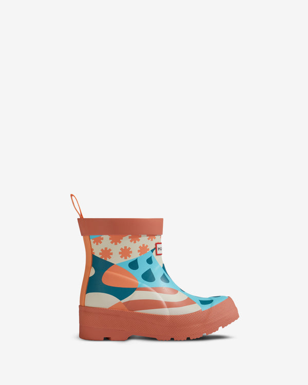 Botas Hunter Play Patchwork Weather Print Criança Coral | 8904ZNEUQ