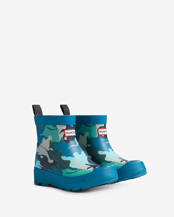 Botas Hunter Water Camo Print Play Wellington Criança Azuis | 0142CUHWK