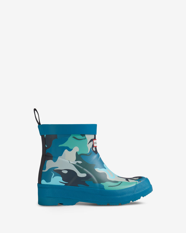 Botas Hunter Water Camo Print Play Wellington Criança Azuis | 0142CUHWK