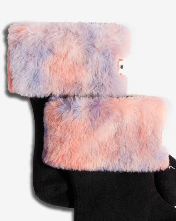 Meias Hunter Faux Fur Criança Pretas | 4367PASZE