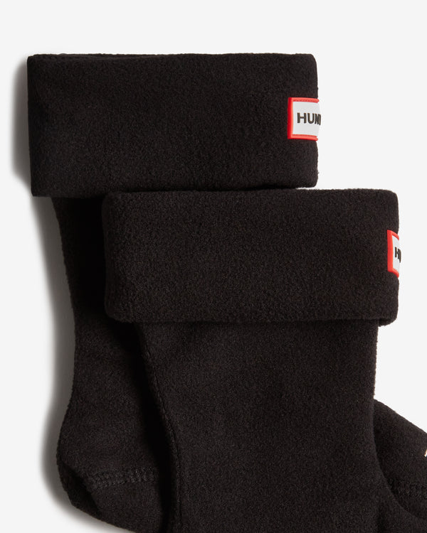 Meias Hunter Recycled Fleece Cuff Criança Pretas | 4617KUYWG