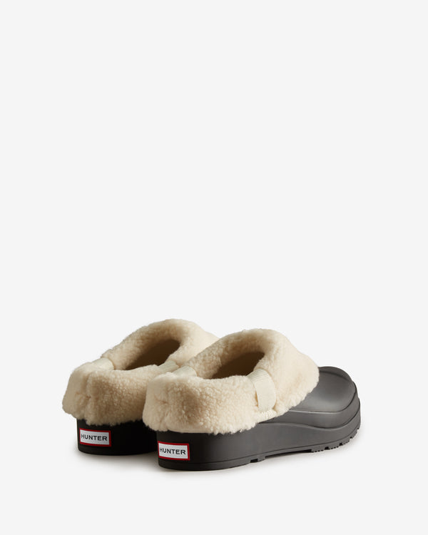 Tamancos Hunter Play Shearling Insulated Feminino Pretas | 0849GEBPJ